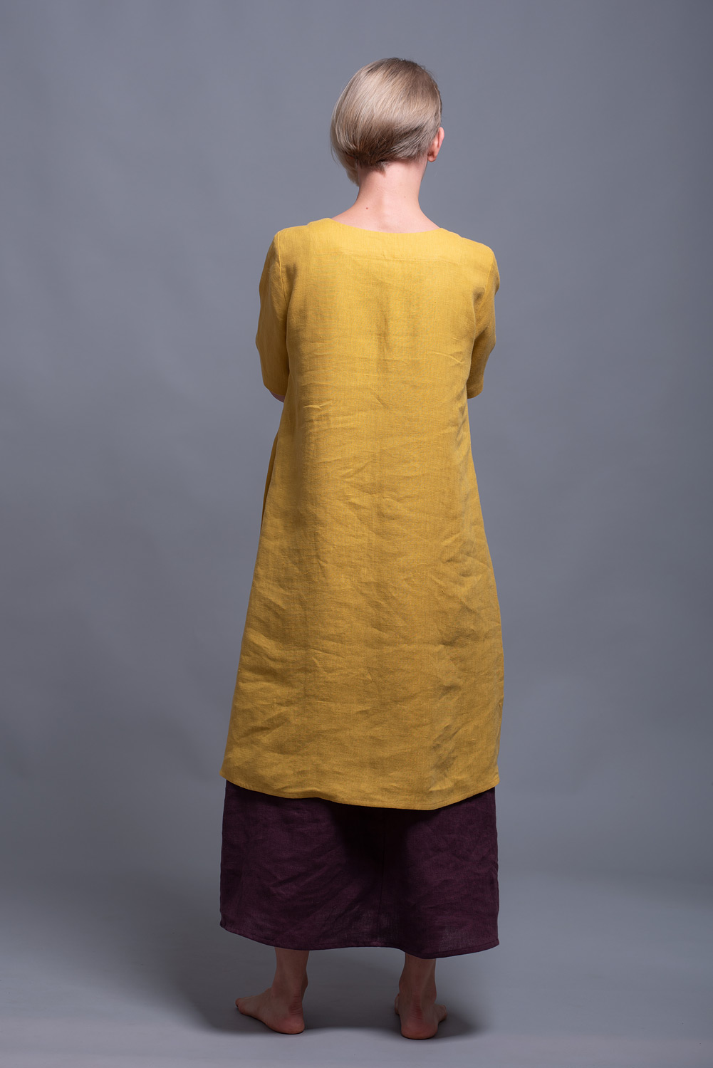 Linen Dress-tunic for Women Size M-L/ Ready to Ship/ Linen Dress