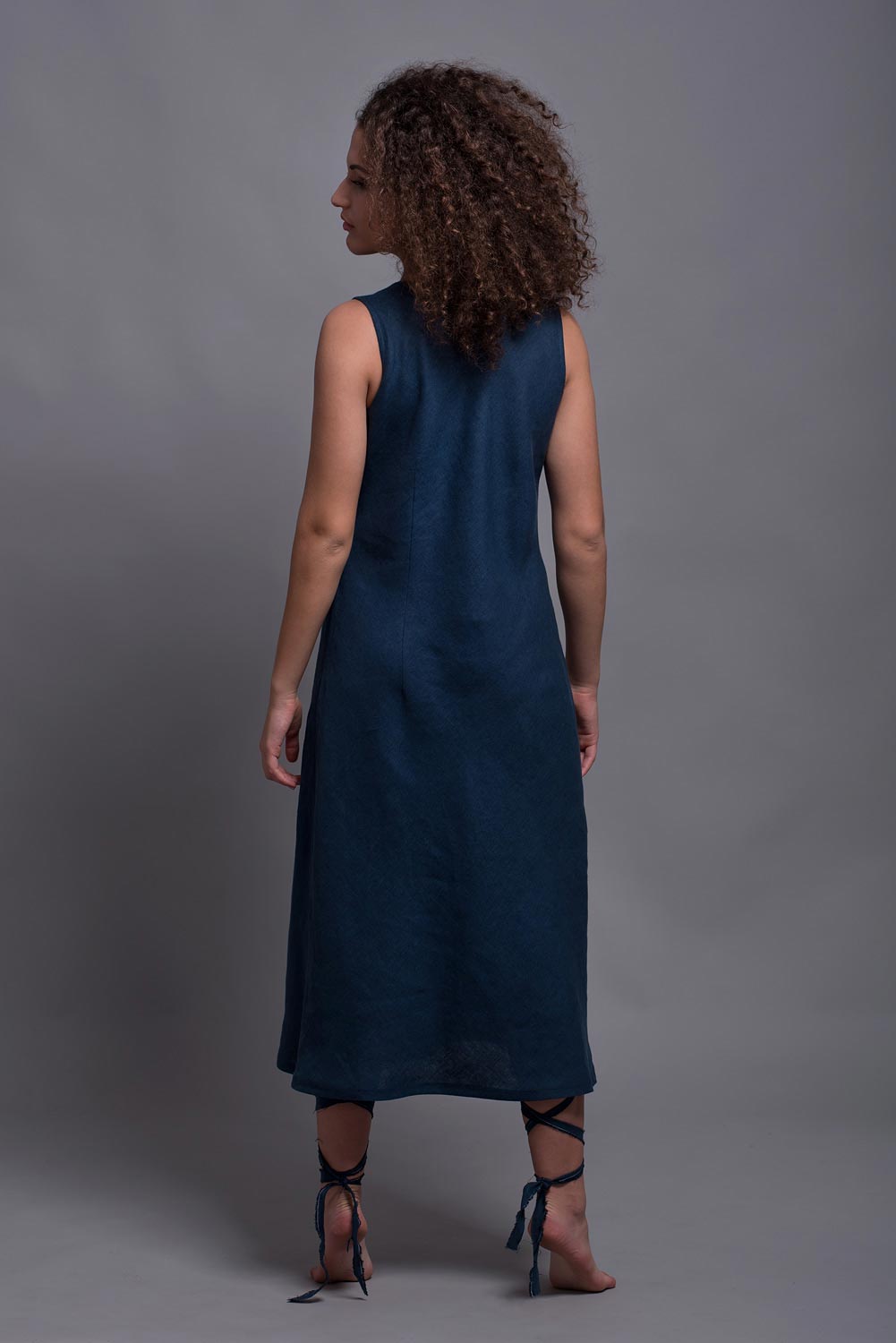 Bias Cut Long Linen Dress, Buy Flax Linen Dresses Online