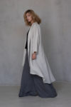 MAAYAN Open Front Linen Cardigan with wide pants