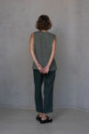 Green Sleeveless Linen Top and pants