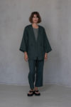 women's Front Pockets Linen Jacket and pants