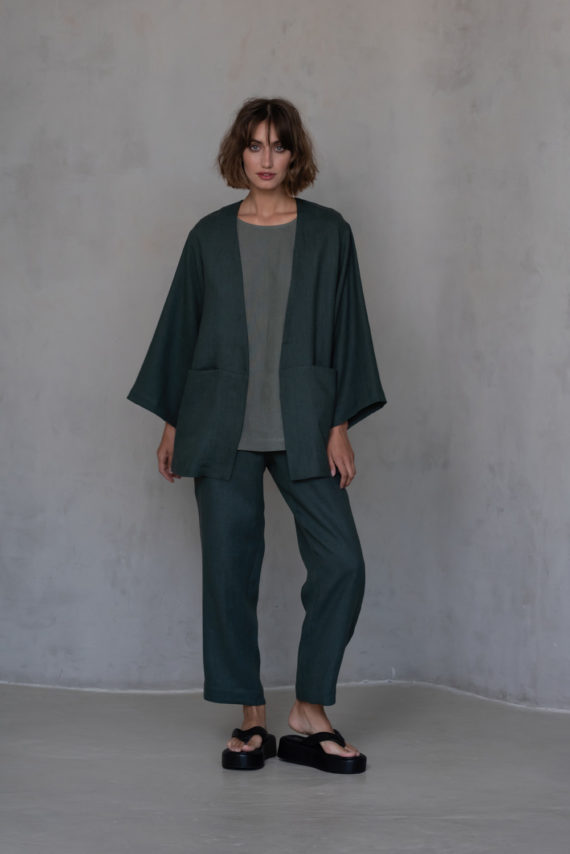 KAVA Front Pockets Linen Jacket