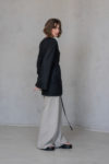 Wrap Linen Jacket with wide long sleeves and long ties