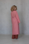 ADAME Linen wrap dress back view