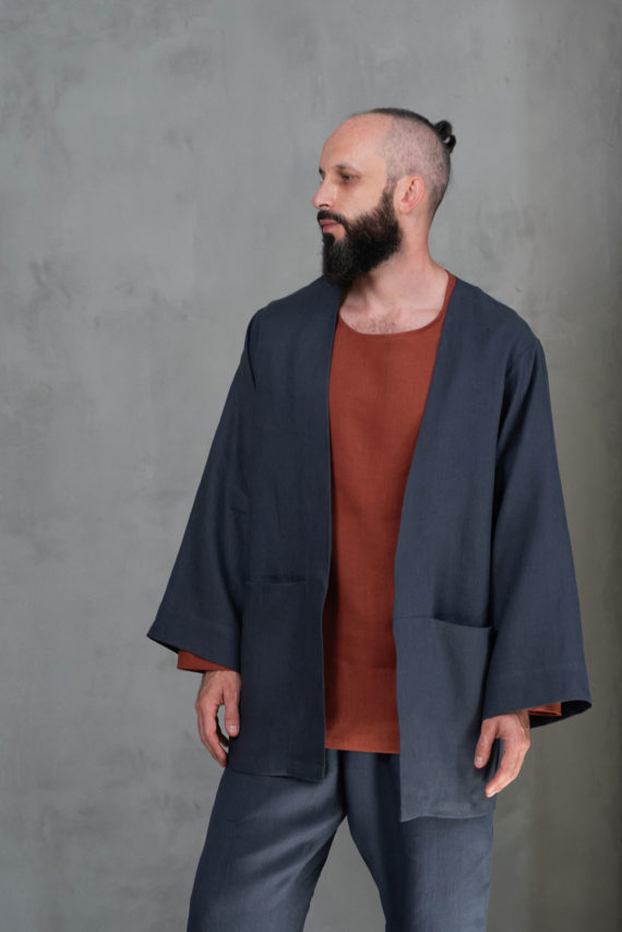 ROY Open Front Linen Jacket