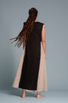 Back view of the TEVA sleeveless linen tunic, showcasing its clean design.