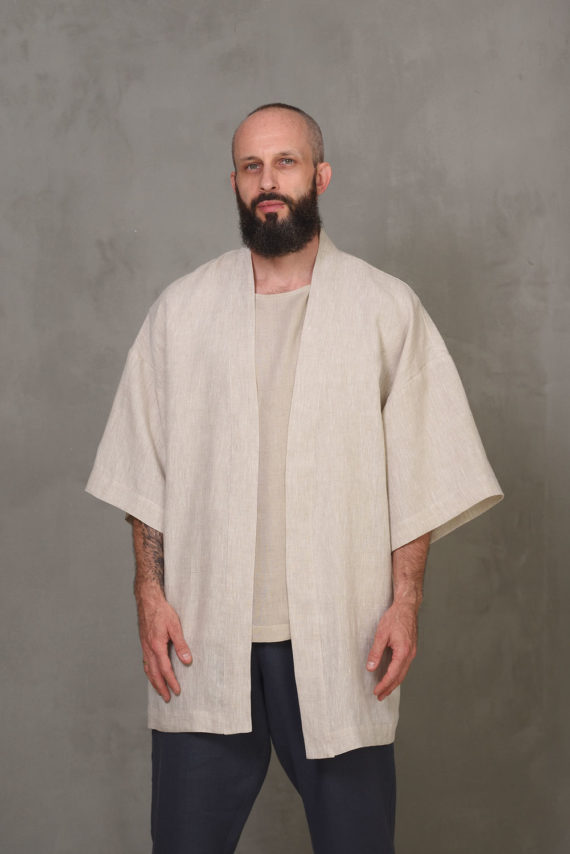 NUEBA Linen Kimono-style Jacket